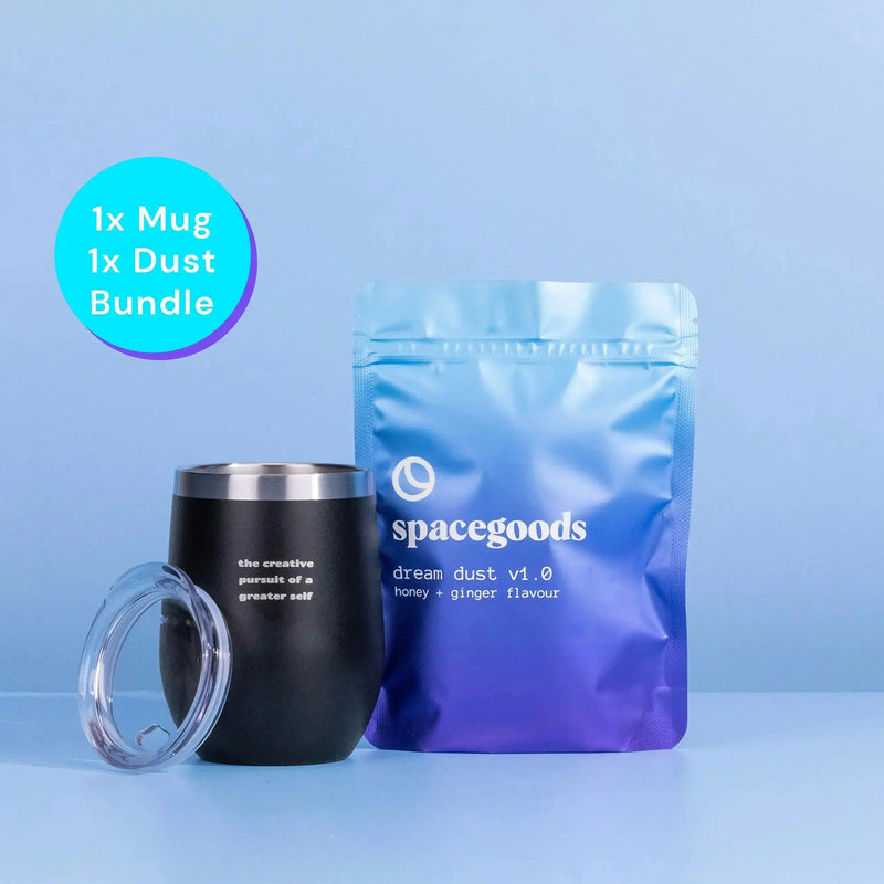 dream dust v1.0 - starter kit - black mug Space Goods